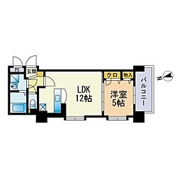 ウィルマーレ 1LDKの間取図画像