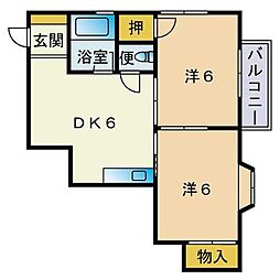 間取図画像 2DK