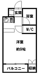 フォレスト鳥飼 ワンルームの間取図画像