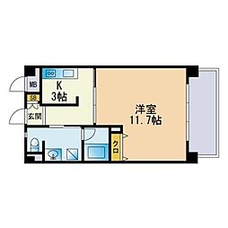 MKBLDG. 1Kの間取図画像