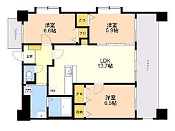 エターナルK 3LDKの間取図画像