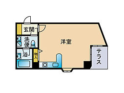 ジョイナス別府 ワンルームの間取図画像