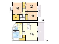 グロリアM 3LDKの間取図画像