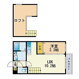 アンピオ賀茂弐番館 1SKの間取図画像
