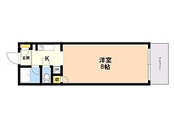 リビング大池通り 1Kの間取図画像