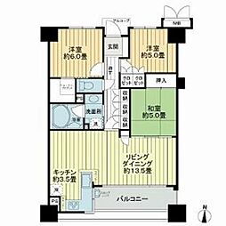 サーパス城南 3LDKの間取図画像