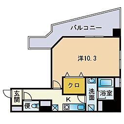 G-ONE室見ステーション 1Kの間取図画像