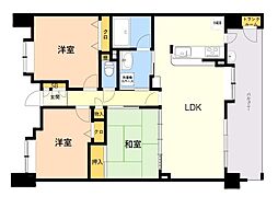 ロイヤルアーク室見駅南 3LDKの間取図画像