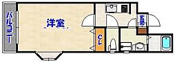メゾン・ド・西新 1Kの間取図画像