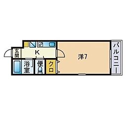 K'S室見駅アヴェニュー 1Kの間取図画像