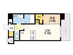 T.T城西 1LDKの間取図画像