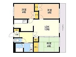 飯倉エトアール 3LDKの間取図画像