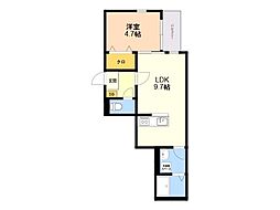 lily室見 1LDKの間取図画像