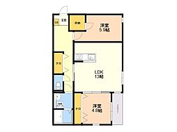 間取図画像 2LDK