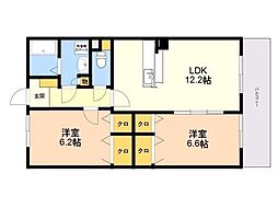 間取図画像 2LDK