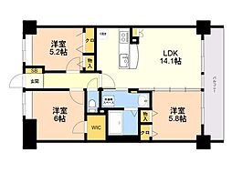 シグレア下大利 3LDKの間取図画像