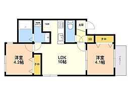 Starry春日 2LDKの間取図画像