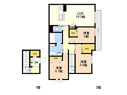 ルミエール曙町 3LDKの間取図画像