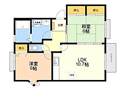 ティアラハギオ 2LDKの間取図画像