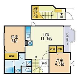 フォレスト211 2LDKの間取図画像
