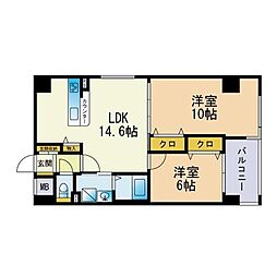 藤8番館 2LDKの間取図画像