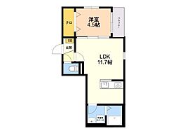 麦野4丁目AP(仮) 1LDKの間取図画像