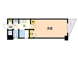 パークコート太宰府 1Kの間取図画像