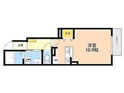 レジデンス須恵1 ワンルームの間取図画像