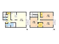 ほたるの里槇D 3LDKの間取図画像