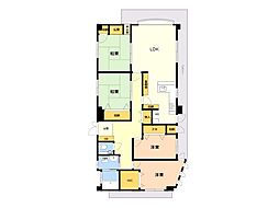 ヴィクトリーロード 4LDKの間取図画像