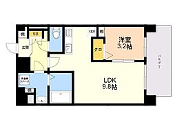 MaisondeBonheur 1LDKの間取図画像