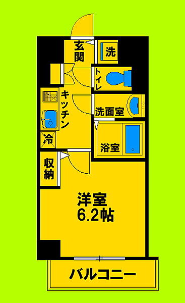 大阪府吹田市垂水町3丁目(賃貸マンション1K・8階・22.95㎡)の写真 その2