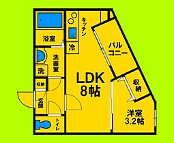 大阪府大阪市西淀川区歌島1丁目（賃貸アパート1LDK・3階・28.61㎡） その2