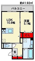 間取図画像 1LDK