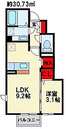 Cerezo.one 1LDKの間取図画像