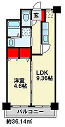 メディアパーク2 1LDKの間取図画像