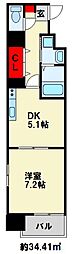 ベーシック・グローブ 1DKの間取図画像