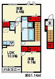 フィデール行橋B 2階/206