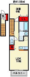 カレントハウス 1LDKの間取図画像