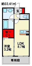 ラ・フィーエ上曽根 1LDKの間取図画像
