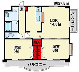クレール長尾II 4階