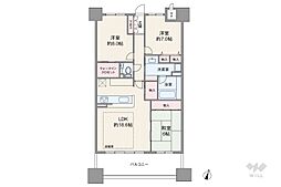 エスリード西宮甲陽園3番館Hills 3LDKの間取図画像