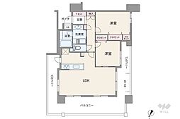 セレッソコート芦屋竹園 2LDKの間取図画像