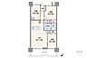 間取り：間取りは専有面積74.11平米の3LDK。LDK約17.4帖のプラン。バルコニー面積は11.06平米です。