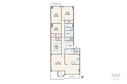 ロイヤルヴィラ苦楽園2号棟 4LDKの間取図画像
