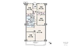 ネオコーポ武庫川 4LDKの間取図画像