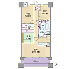 エスリード西宮甲陽園2番館Airs 3LDKの間取図画像