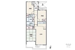 ロイヤル芦屋松浜 3LDKの間取図画像