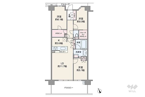 間取り ルネ西宮甲子園 2階/-
