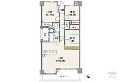 セレッソコート芦屋中央公園 3LDKの間取図画像